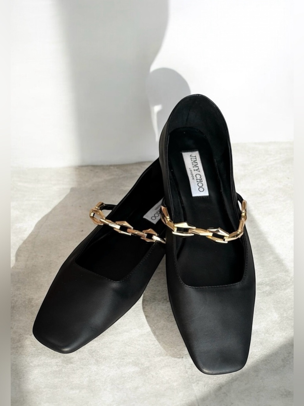 Jimmy Choo Diamond Tilda Flats in Black
